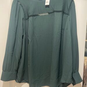 LOFT Dark Green Blouse